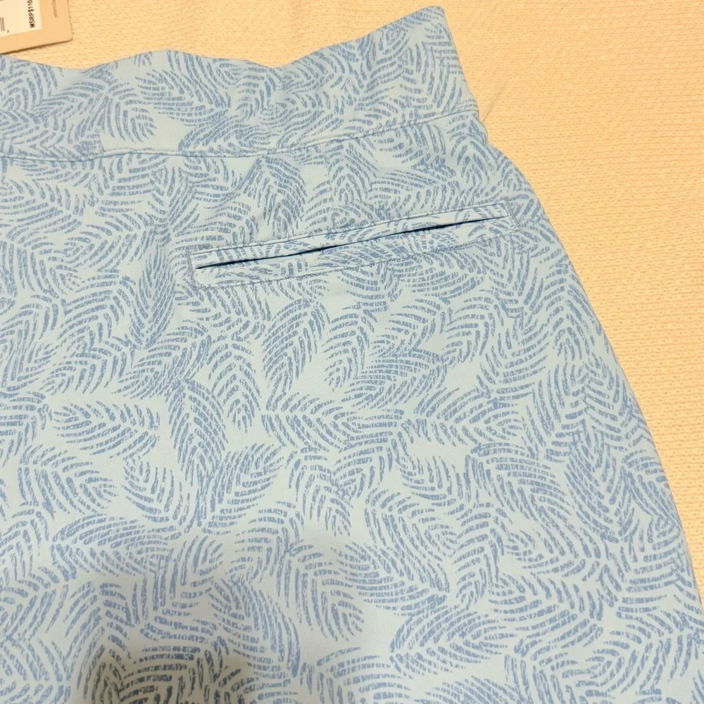 NWT Peter Millar Alice Petal Hem Cottage Blue Fern Print‎ Womens XS Golf Skort